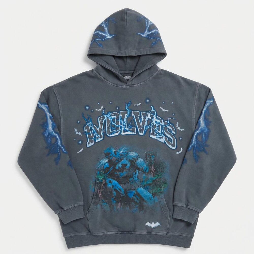 2023 Darc Sport Gray Batman Wolves Graphic Hoodie
